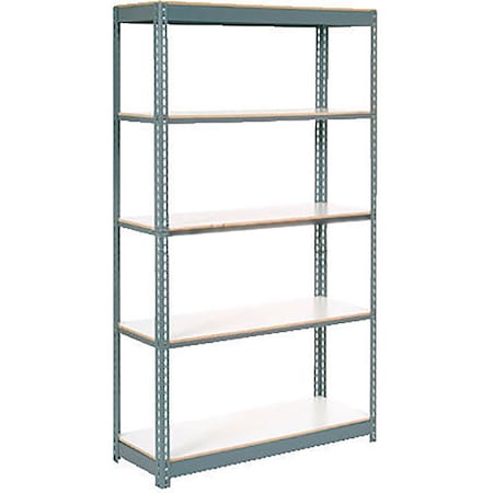 Global Industrial Extra Heavy Duty Shelving 48Wx24Dx96H 5 Shelves 1200 lbs. Cap. Per Shelf GRY B2297819